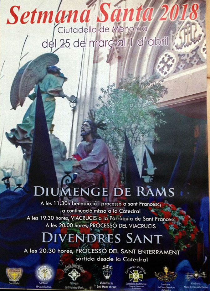 Semana Santa en Ciutadella de Menorca 2018 Ciutadella de Menorca / 
Ciudadela de Menorca